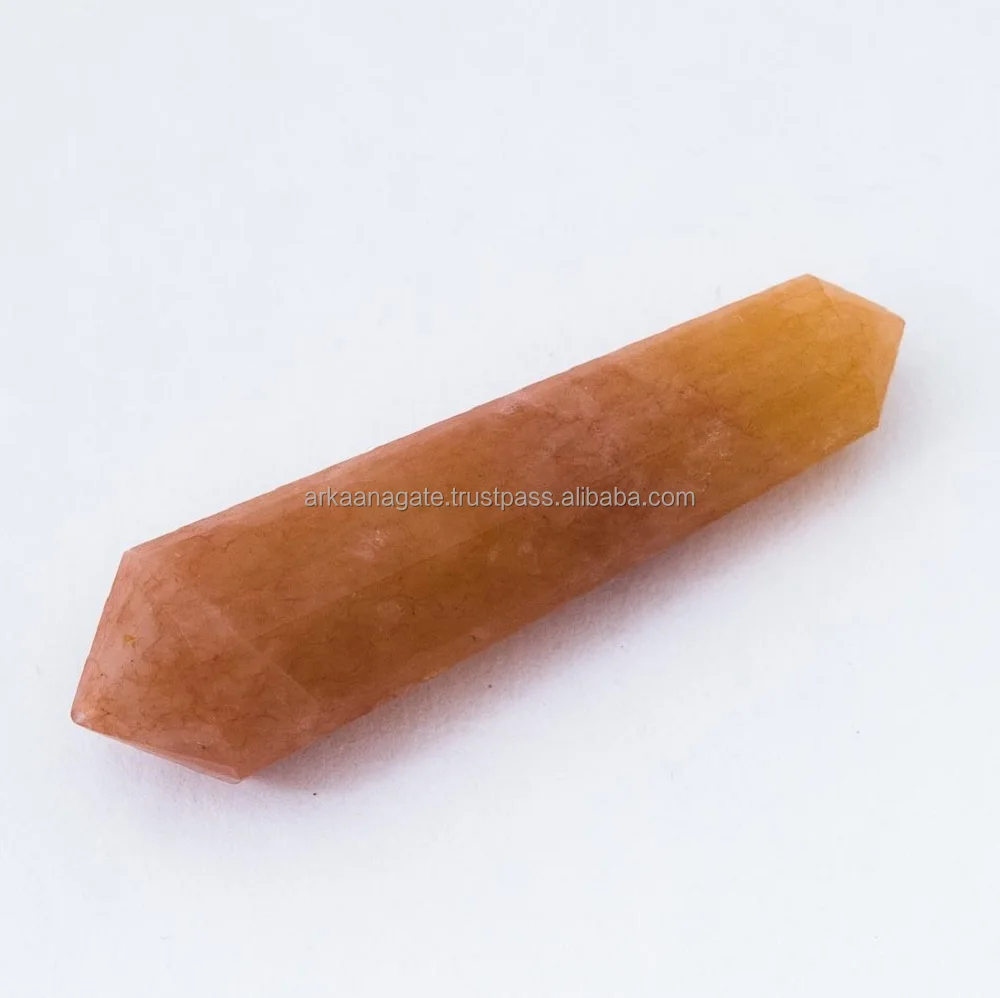 Wholesale Red Aventurine Double Terminated with Chakra Crystal Healing Pencil for sale