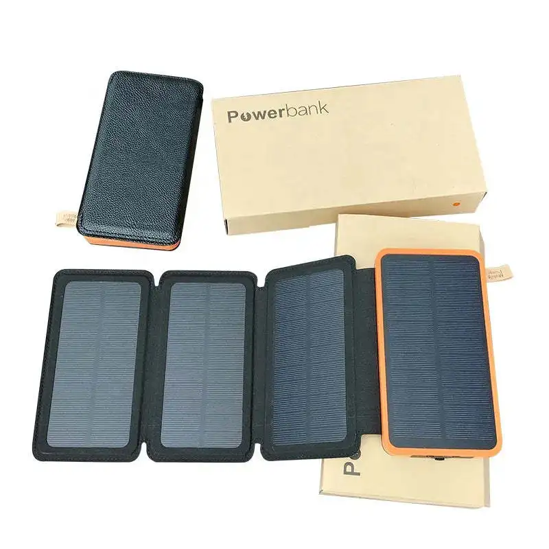 Portable high capacity solar powerbank 20000mah waterproof solar charger power bank 30000mah