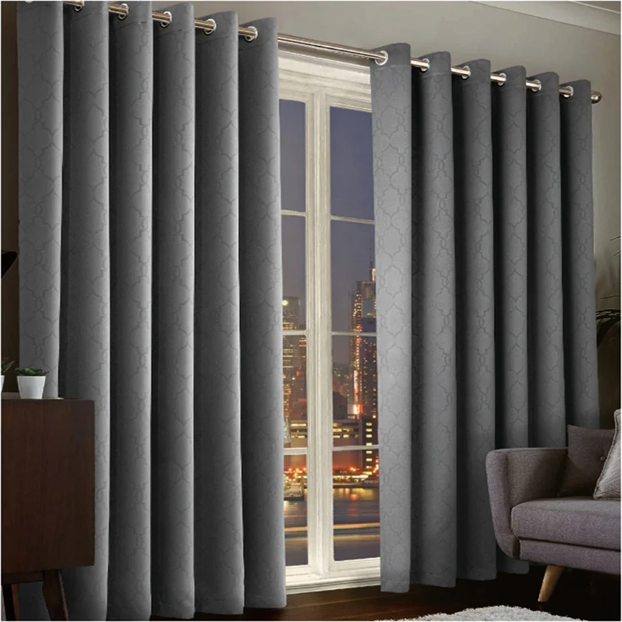 High quality living room curtains luxury blackout window curtains embossed blackout curtains modern blackout