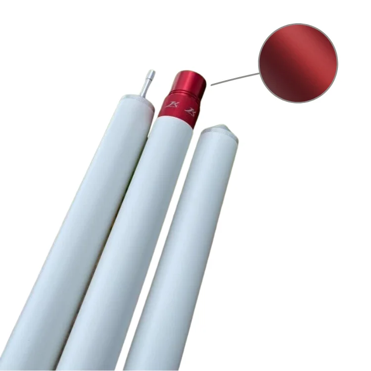 Blue camping tarp metal tent pole frame part