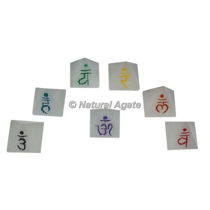 Natural healing genuine stone chakra products for meditation dengshui Crystal Quartz Oval Chakra Set for sale