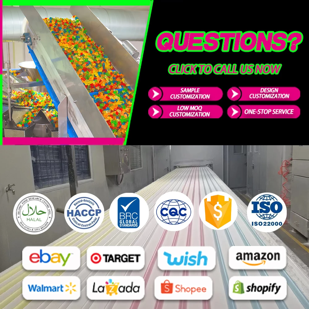 Candy manufacturers wholesale bulk Raspberry mixed halal gummy sweets candy