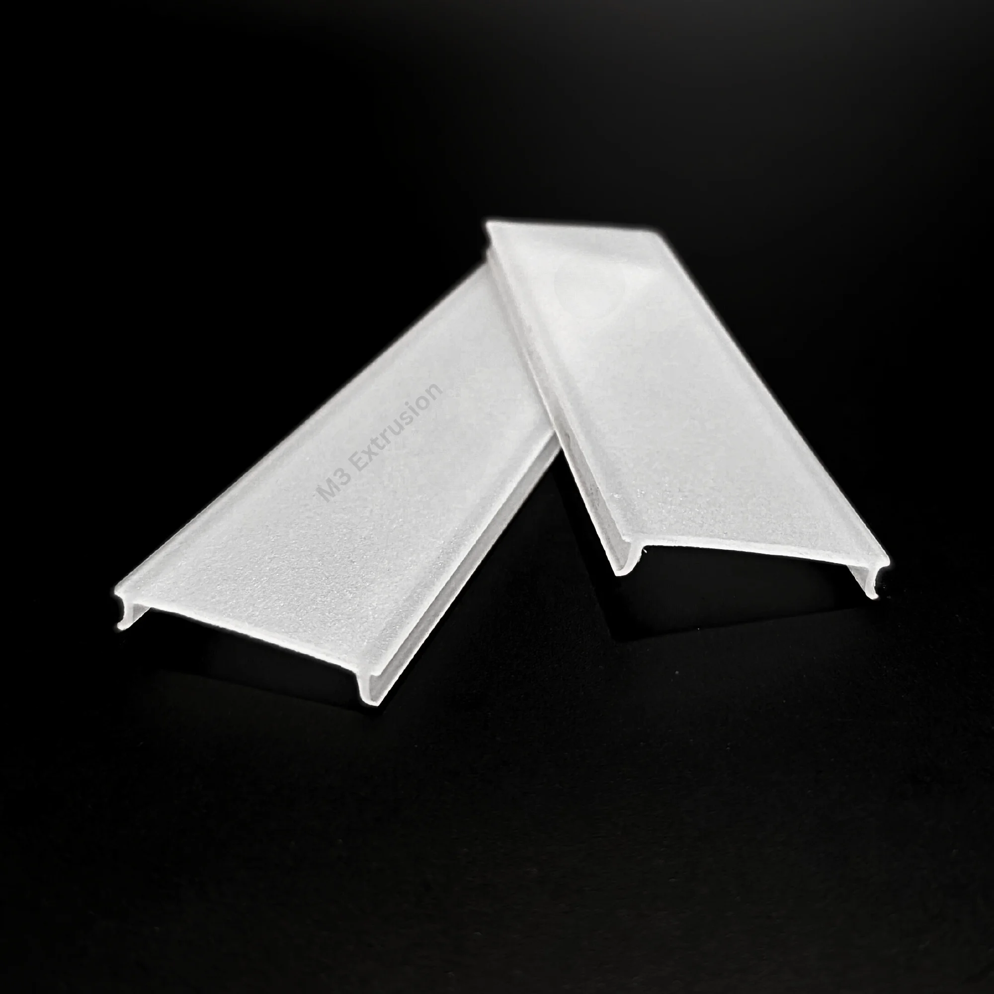 Customised PMMA Acrylic Signage LED Linear Lampshade Light Diffuser Profile Matte Frosted Transparent Prism Plastic Extrusion