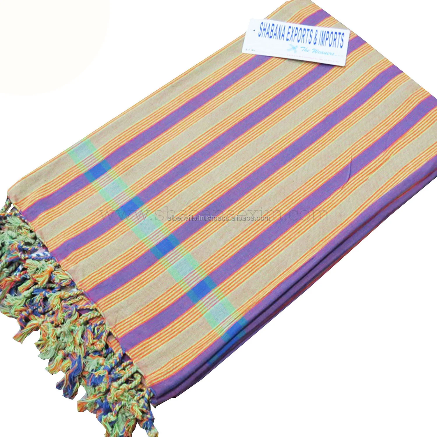 Eco-Friendly Cute Kikoy Towel in Different  Golf  Pattern Towel Manufacturers in India Kenyan Sarong Beach Towels on Cheap Price