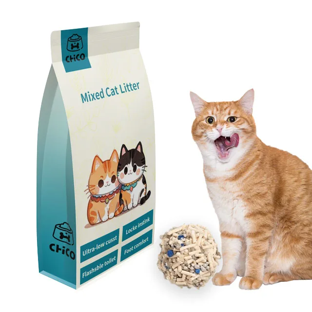 Cat Accessories Cleaning Products Deodorizing Strong clumping mixed tofu cat litter bentonite