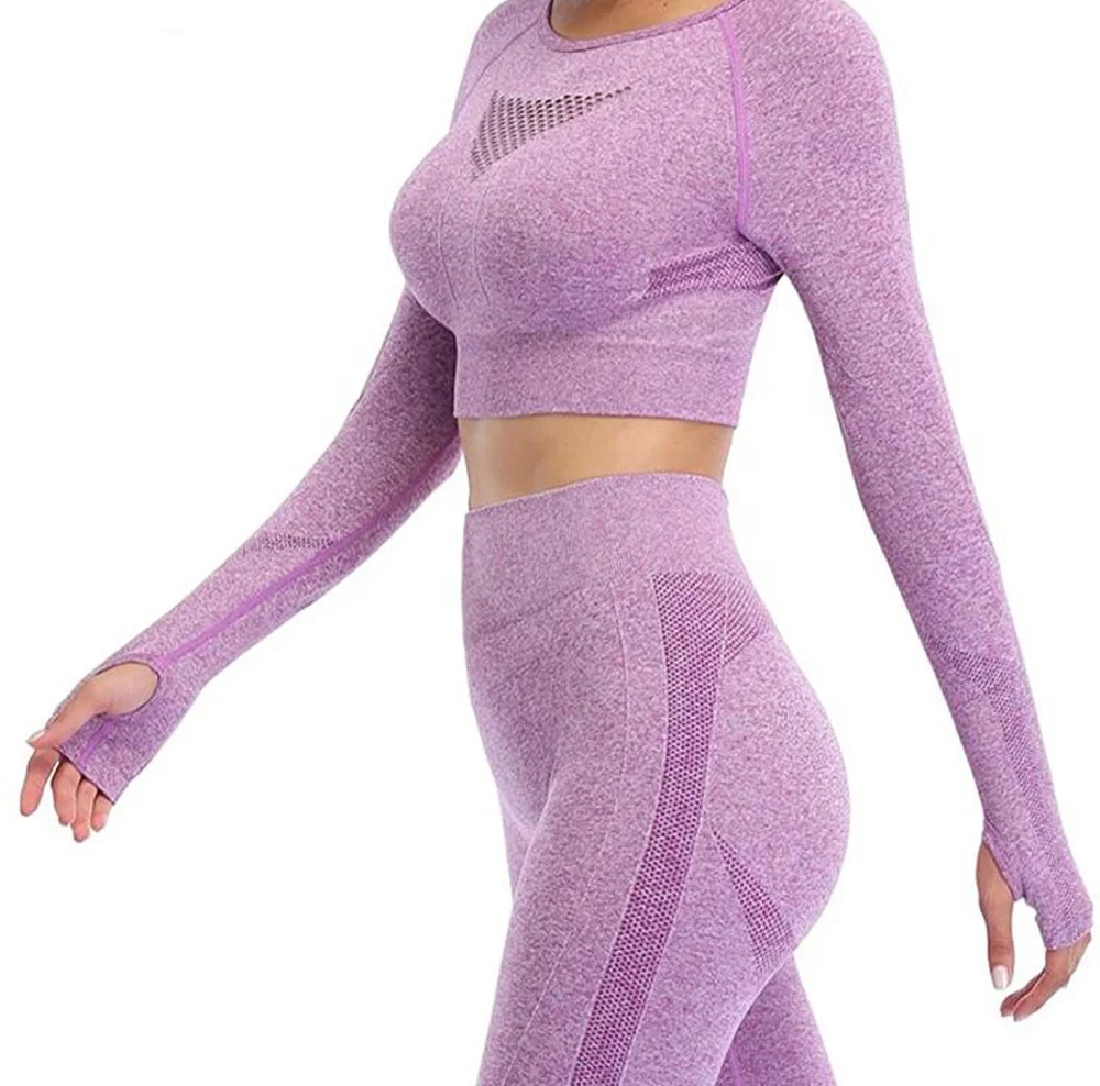 Hot Sale Sportswear Fitness Apparel Women 6 Piece Ribbed Yoga Suit Leggings Set Athletic Wear Gym Shorts Workout Clothes