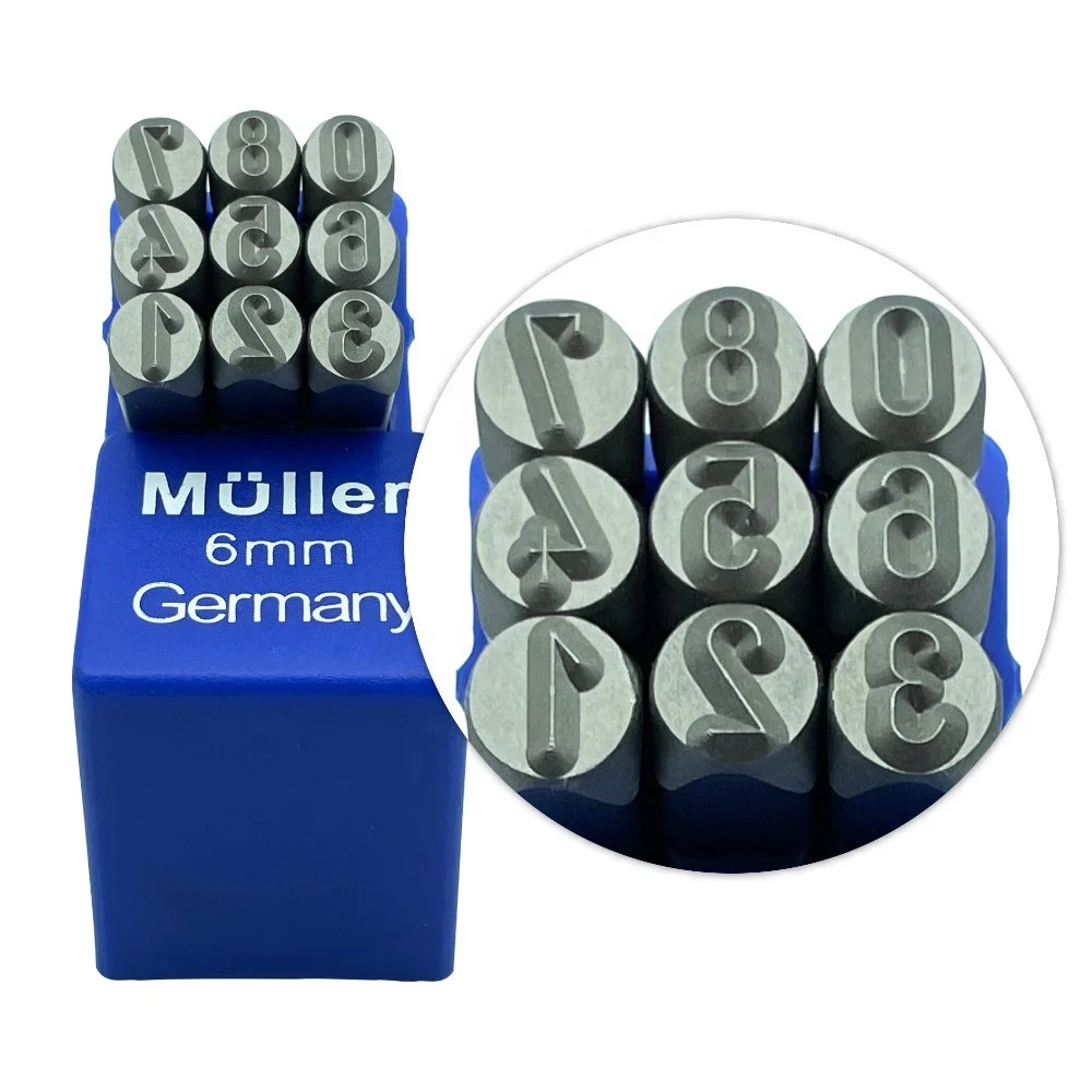 6 мм высокая твердость немецкий номер металлический штамп стальное зубило набор «сделай сам» для инструмент пресс-форм из металла
