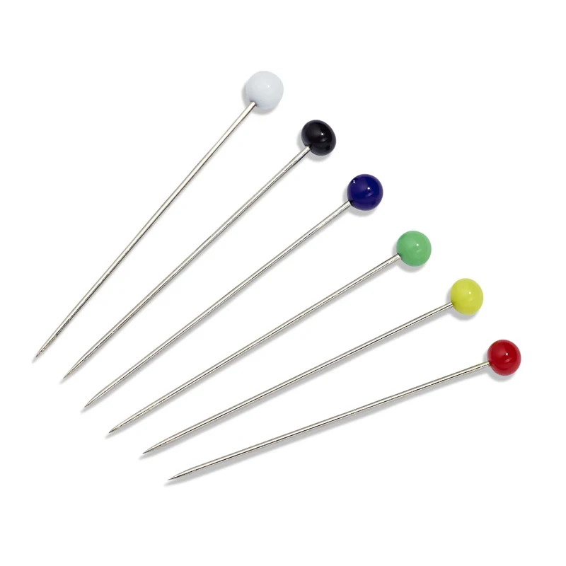 Prym 029212 0.8x48mm Glass-headed pins Colorful Sewing Pins Dressmaker Pin for Fabric
