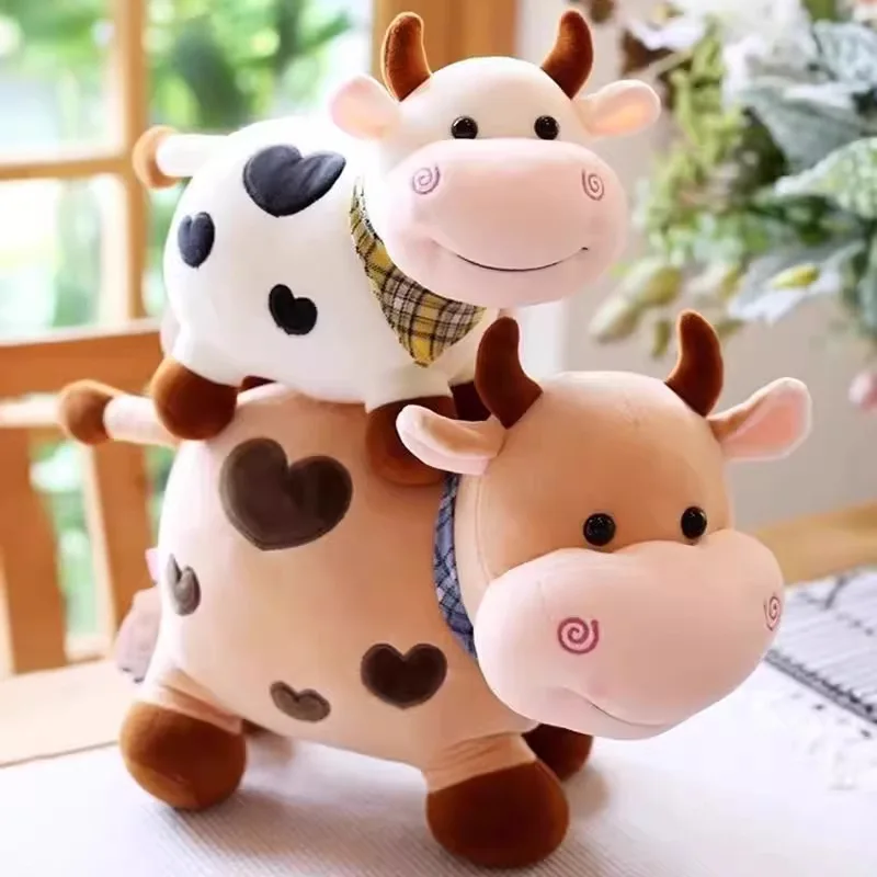Wholesale Trending Cute Cow Stuffed Animal Dolls Baby Cows Soft Sleeping Dolls for Kids
