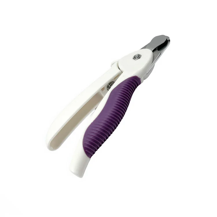 Dog Nail White Purple Clipper with Safety Guard for Pet Care