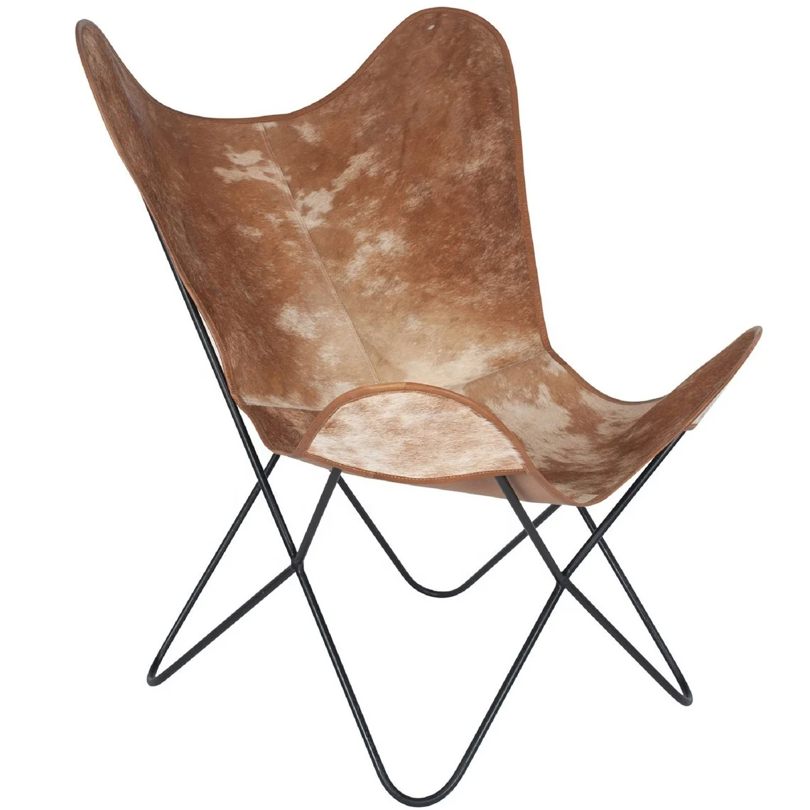 Butterfly Leather Chair Lounge Living Room Genuine Goat Cover Leather Chair Handmade Living Room Genuine Goat Cover Chairs