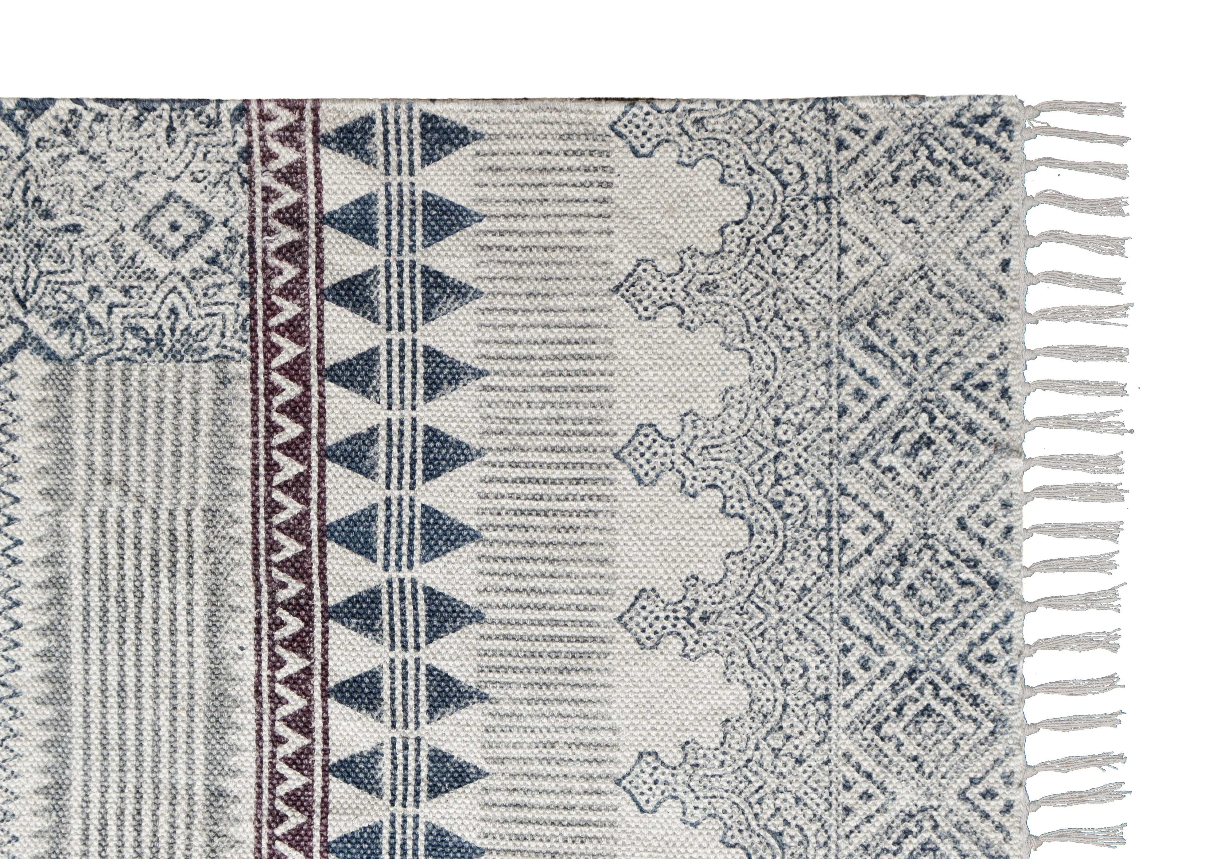 Cotton Kilim Outdoor Carpets 100% Cotton Material Carpets Dhurries , Mats Hand Block Print Rugs for Living Decor and Garden Rugs