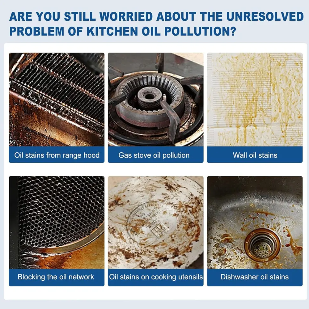 Foam Stove Oven Oil Stain Cleaning Agent Super Effective Decontamination Oil Cleaner Spray Detergent Cleaning Foam Stove Oven