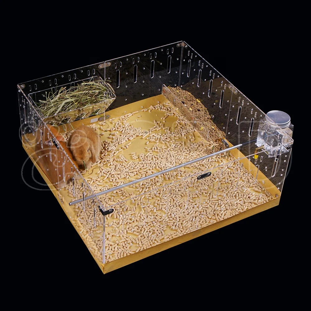 Indoor acrylic portable transparent diy pet playpen small animal fence guinea pigs rabbits kennel crate fence pet playpen