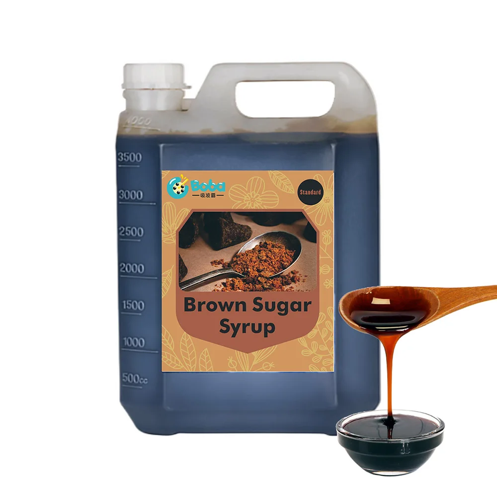 KEIFU - Brown Sugar Syrup Special Liquid Sweetener OEM/ODM for Bubble Tea Drink Topping 5kg