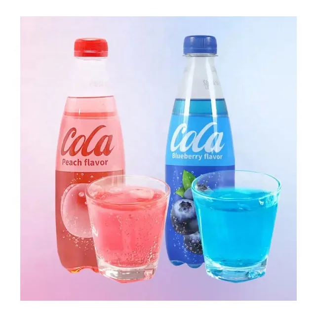 China Beverages Soft Drink Carbonated Water Coca Soda Cola Blueberry Sakura Peach Flavor Soda Ready to Drinks