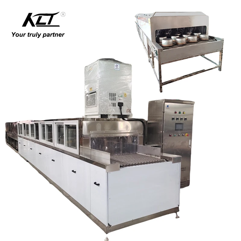 Stainless Steel Cookware Pot Cleaning Machine And Production Line Full Set Of Equipment Large Ultrasonic Washing Cleaning Line