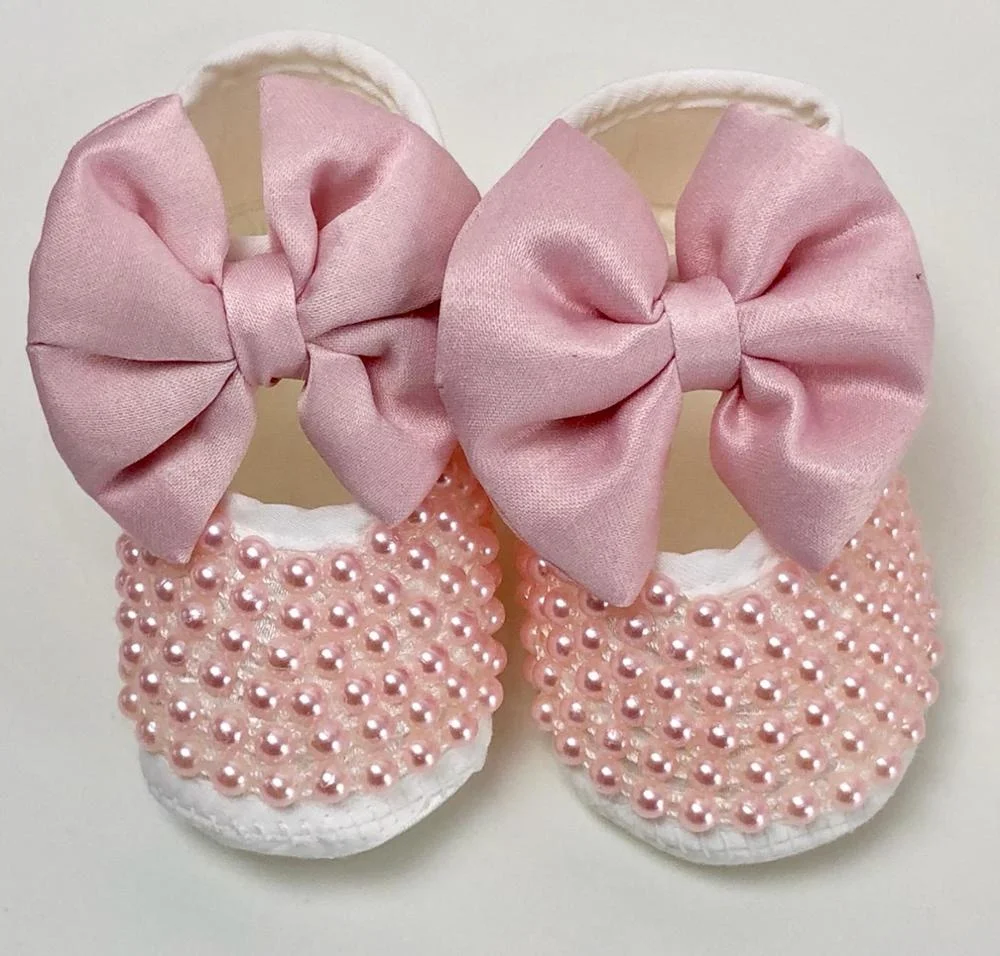 Pink Lacy Dress Girl Party Wear, 1-10 Year Birthday Dress Long Sleeves With Shoes and Hair Band Wholesale Custom Newborn