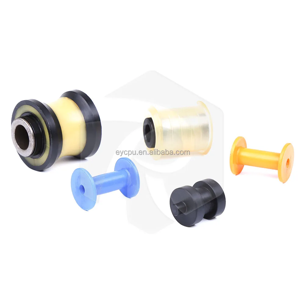 PU Bearing Rubber Wheel Sheaves Soft Rubber Roller Conveyor Belt Wheel Guide Press Wheel