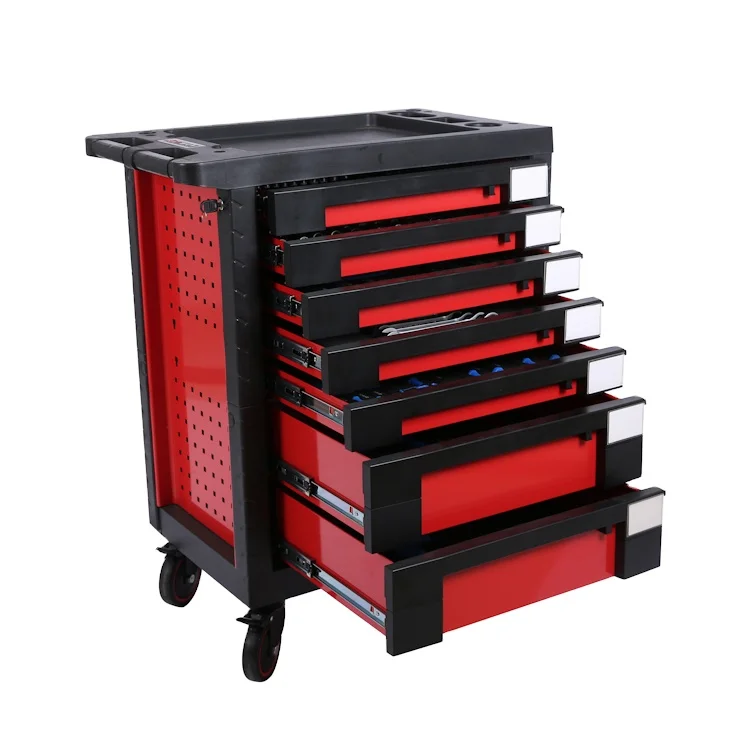 CD-3070plus with 7 drawers stainless steel workshop roller tool trolley set drawer tool cabinet with casters