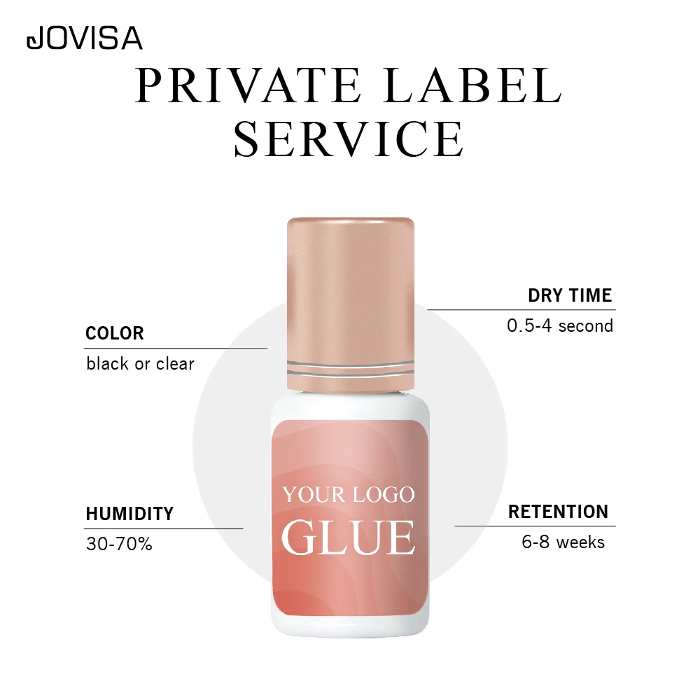 JOVISA Mini Lash Glue Glue Eyelash Extension Eyelash Glue Private Label Dry Time 2-3 Second