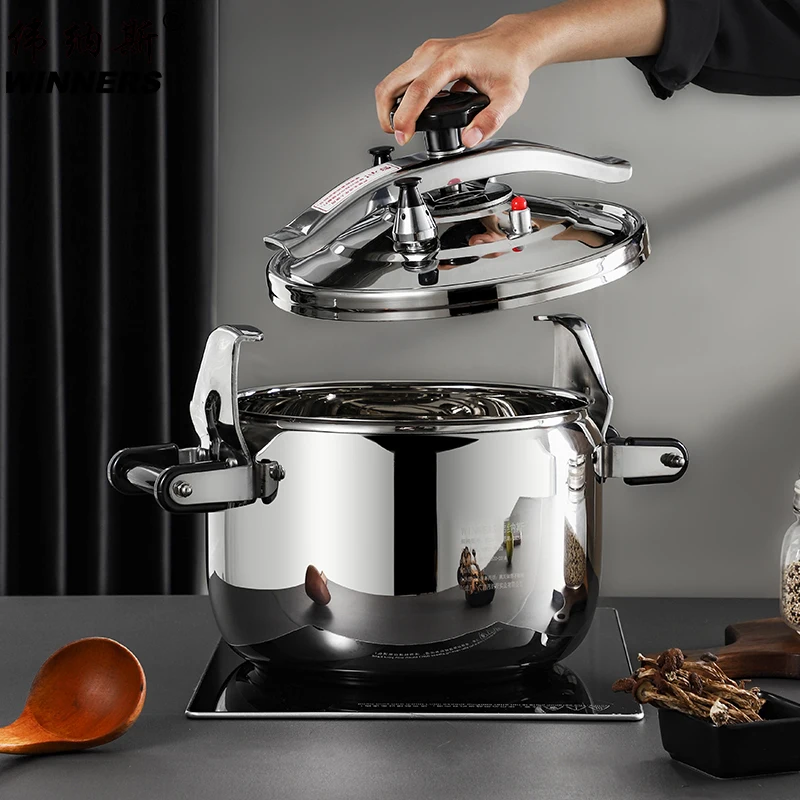 pressure cooker stainless steel large canning pot with lid for home commercial use  any stove top pressure canner