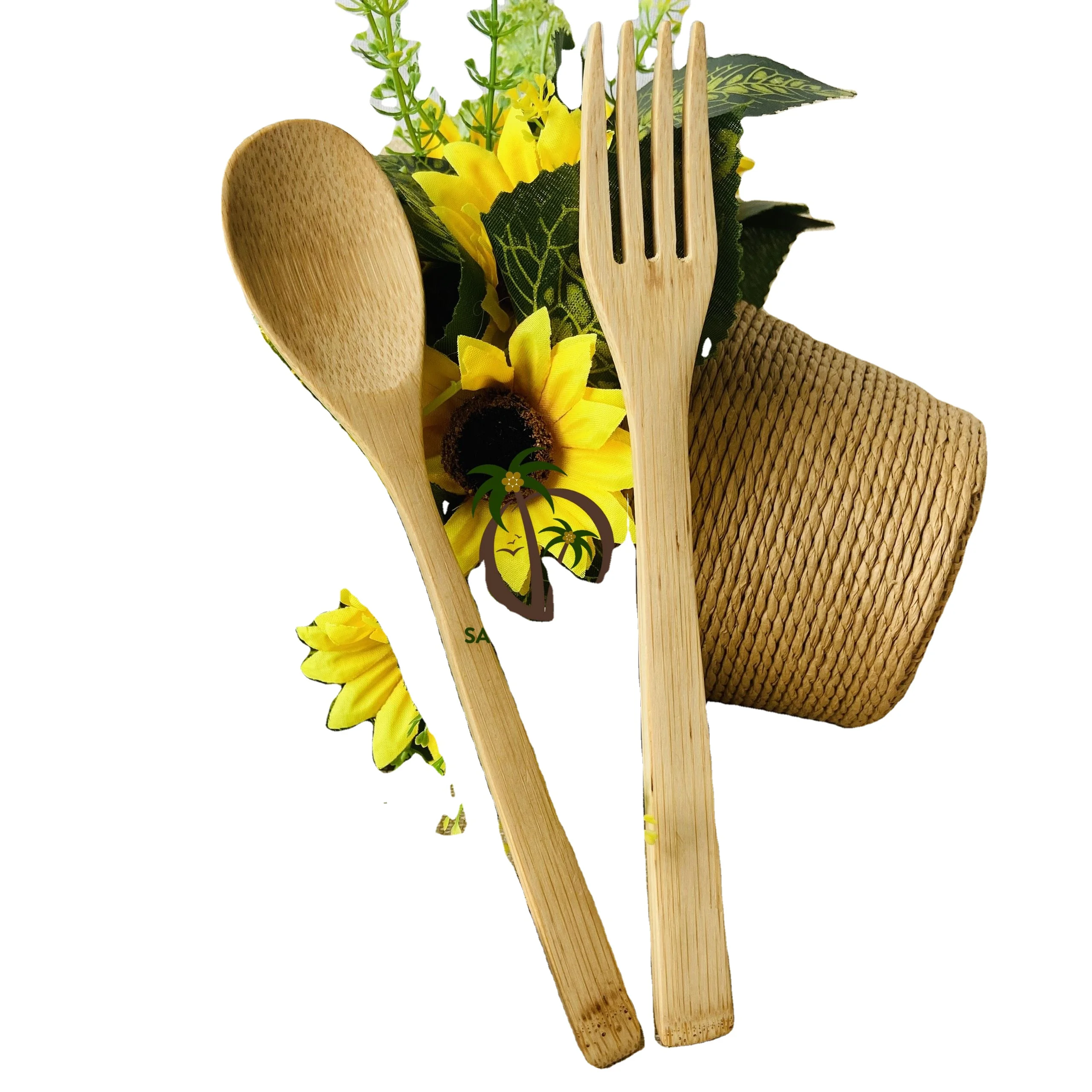 Eco friendly bamboo cutlery set travel bamboo disposable cutlery set/bamboo cutlery travel set bamboo cup/Coconut cutlery set