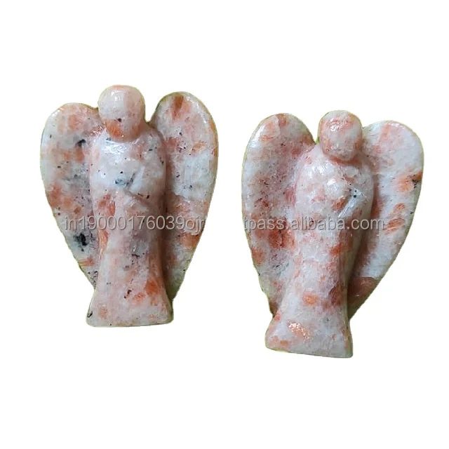 healing stone crystals best quality natural agate amethyst hand carved small crystal angel for sale