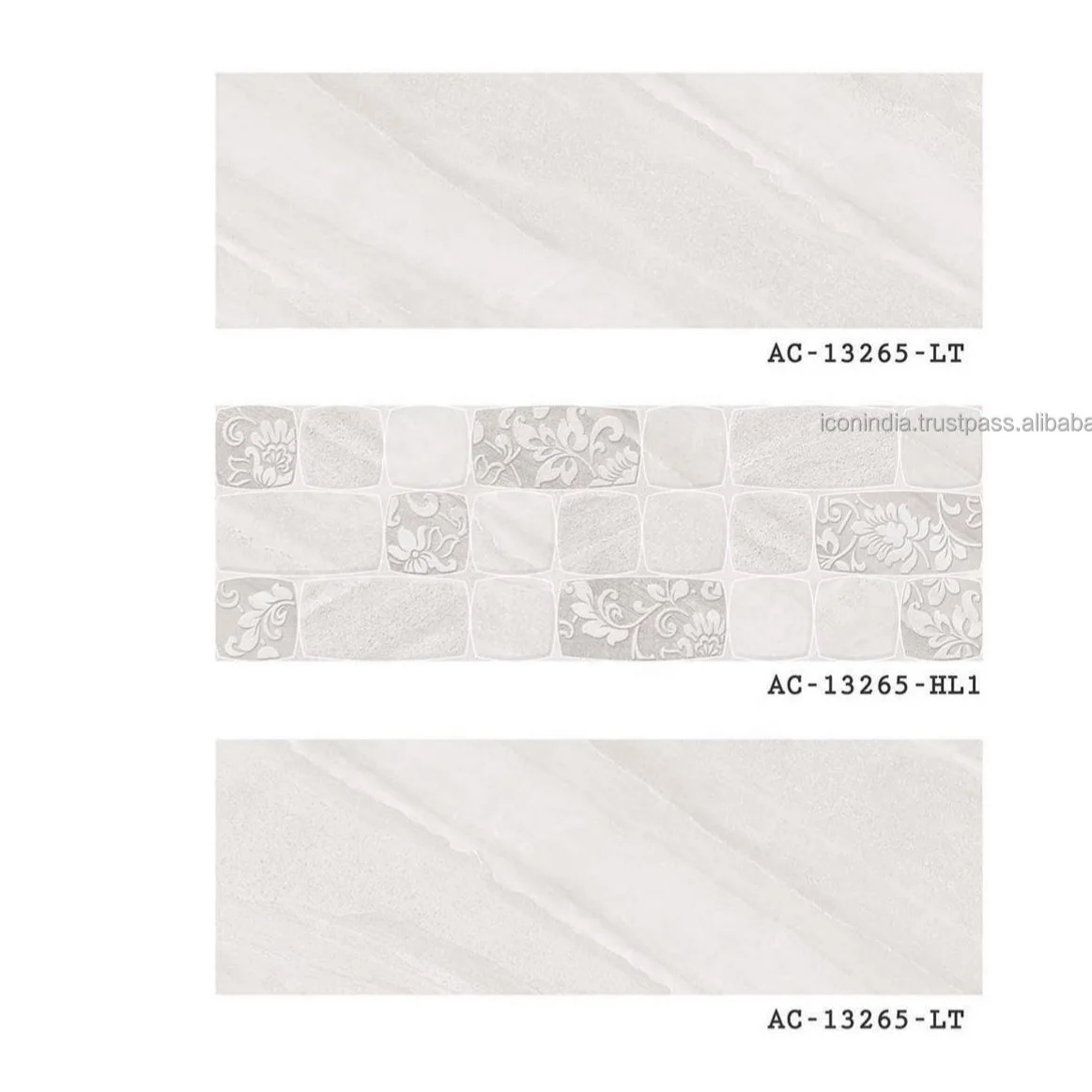 Glazed Vitrified Ceramic Tiles Having Matte Finish In Size Of 250x750mm In Monotone Series