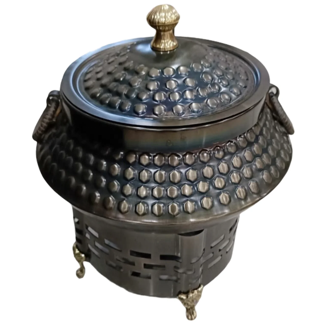  Металлическая коричневая сервировочная тарелка с тиснением под старину подогреватель пищи буфетный термо-тарелка для продажи оборудование кейтеринга