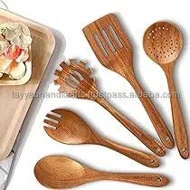 Home Kitchen Accessory Set with Wooden Cook Tool Spoon for Food Application Price Listed for Sale from India