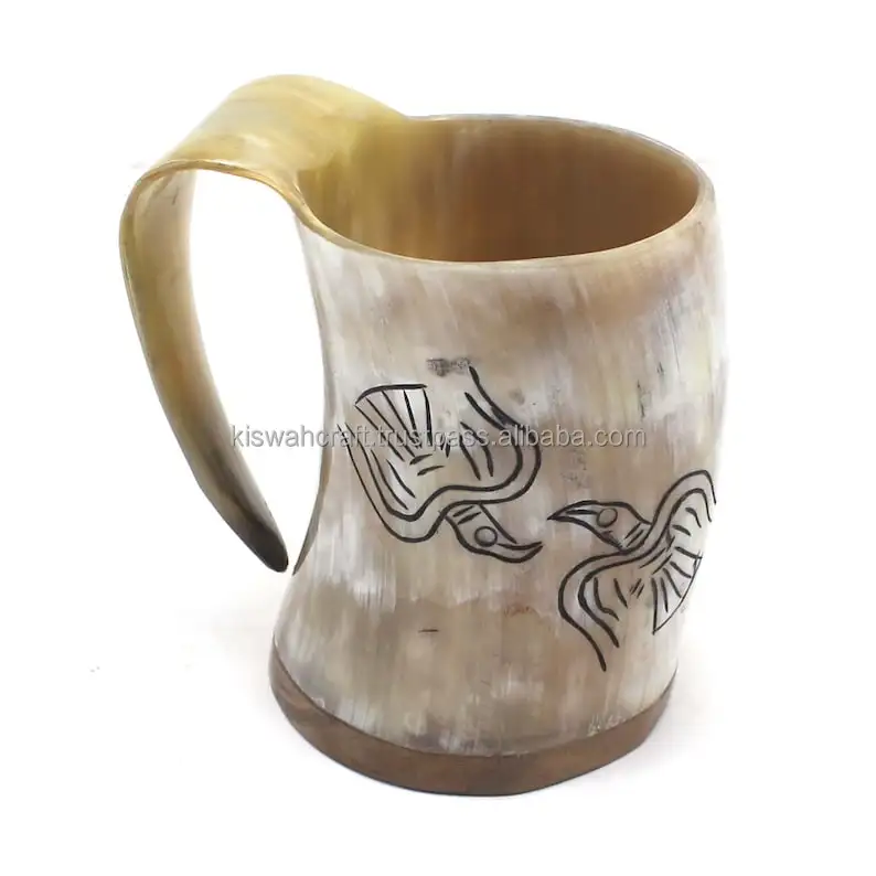 Personalized Pack Of Large Drinking Horn Mug Viking Tankard for Game of Thrones Lover Beer Ale and Wine Mug Gift for wedding