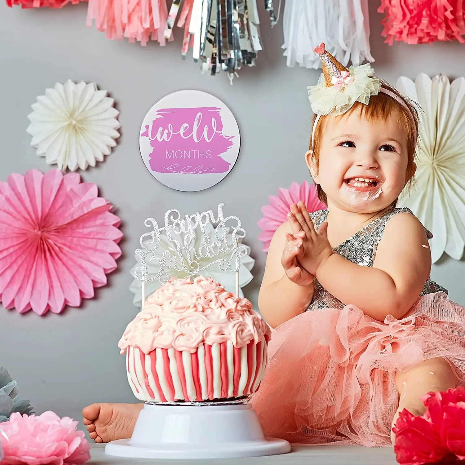 Custom Blank Acrylic Blank Round Circle Acrylic Milestone Discs Cards For Baby Milestone