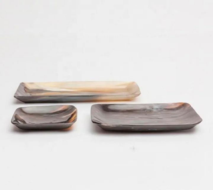 Высококачественная Роговая тарелка с рамкой 3 штуки в каждом наборе аксессуары для кухни и посуды