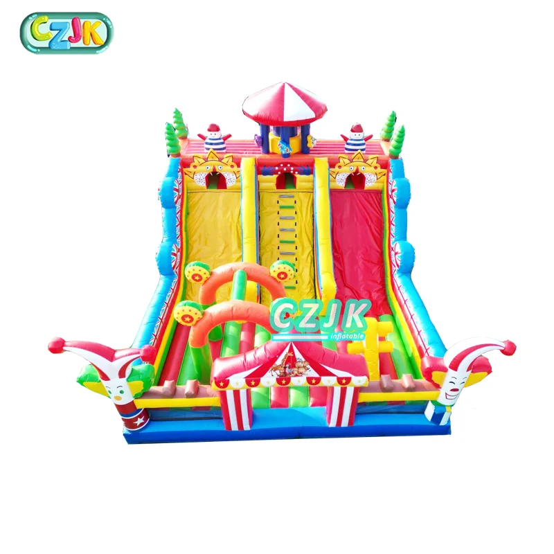 newest large clown bouncer outdoor amusement park Circus carnival inflatable playground party rental giant castle for kids play
