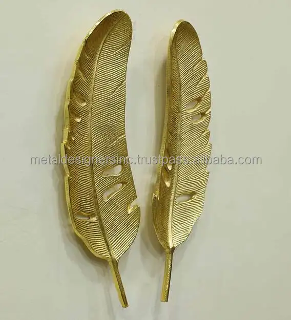 Aluminium Banana Leaf Silver & Gold Wall Art Home decor for Living Room, Bed Room and drawing Room