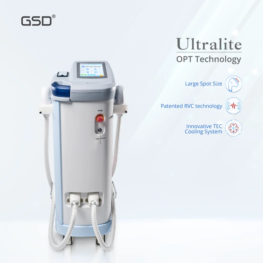 GSD Upgrade Professional 2 handpiece pain free hair removal OPT ipl machine