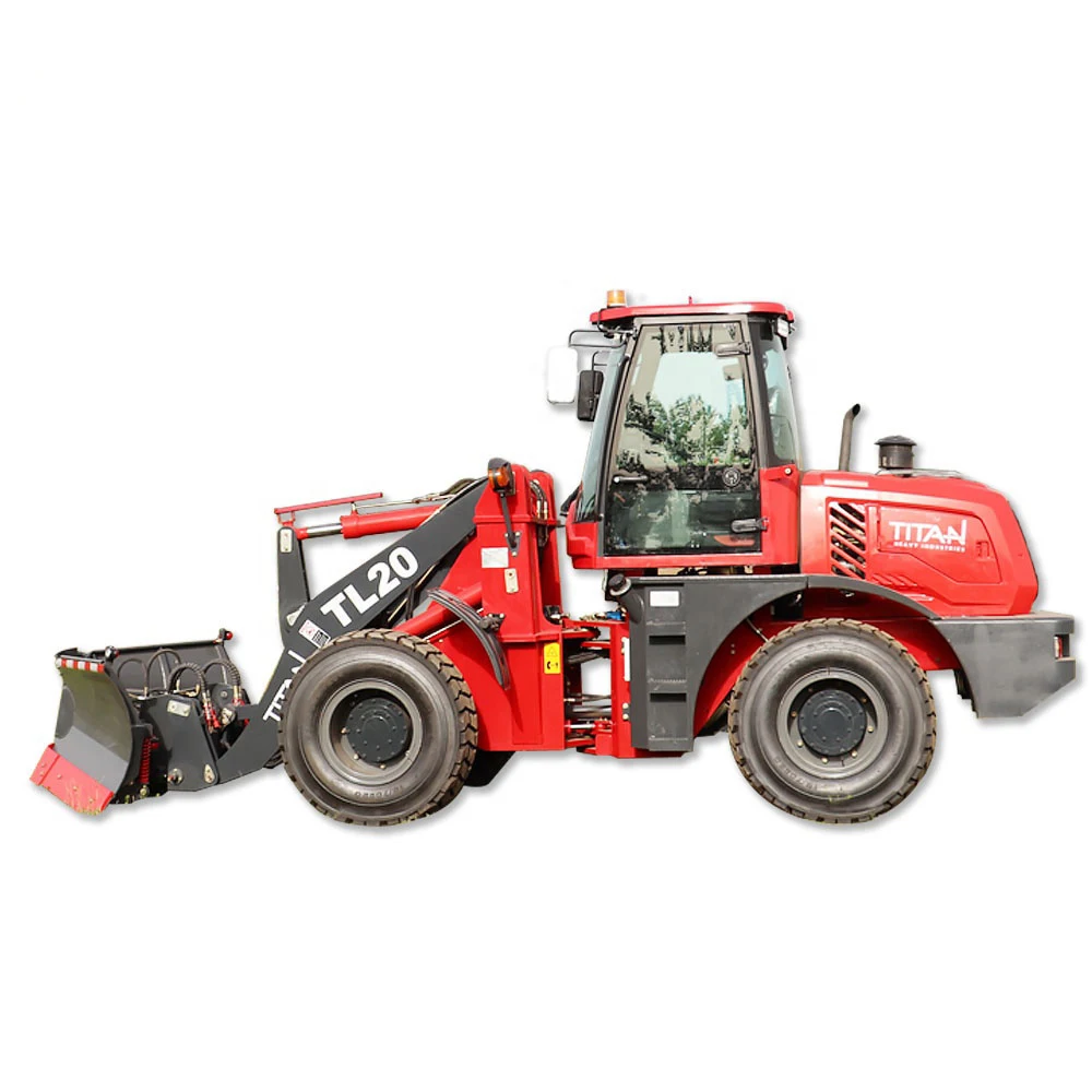 TITAN Mini Wheel Loader Small Farms Front End Loader CE Certification 1-Year Essential Motor Pump Gearbox Bearing PLC