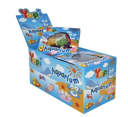 Healty Candy Chewy Yupi Gummy  Aquarium Design Display Box Mini for kids