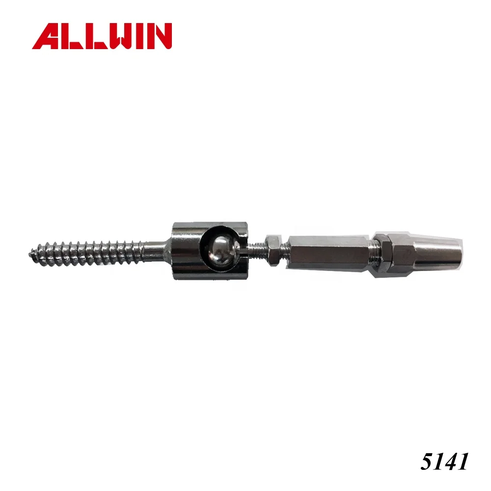 Swageless Cable Railing Fittings Easily Release Stainless Steel Threaded Tensioner End Quick Connector