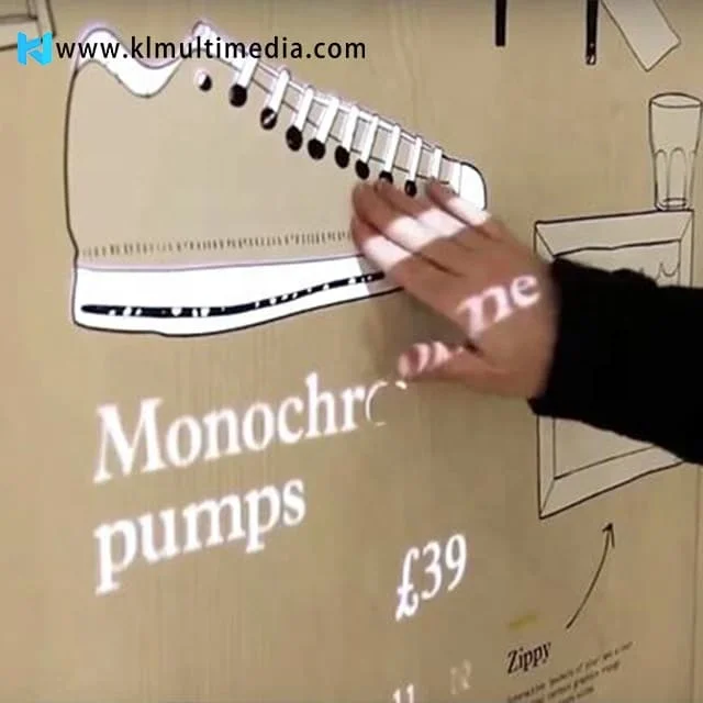 Interactive Magic Digital Wall 3D Projection Mapping Wallpaper Art Touch Up Light Print Graffiti Wall With Short Throw Projector