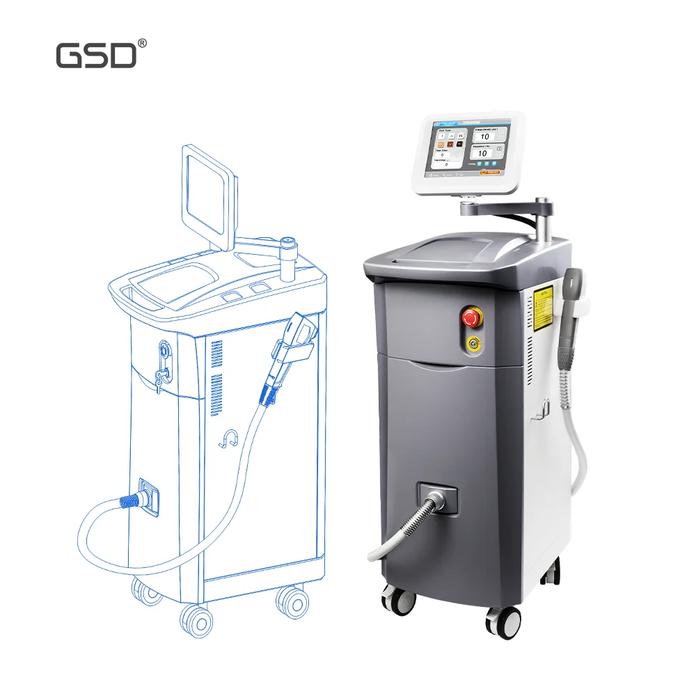 GSD New Arrival 808nm Diode Laser System Permanent Hair Removal Vertical Diode Laser Hair Removal