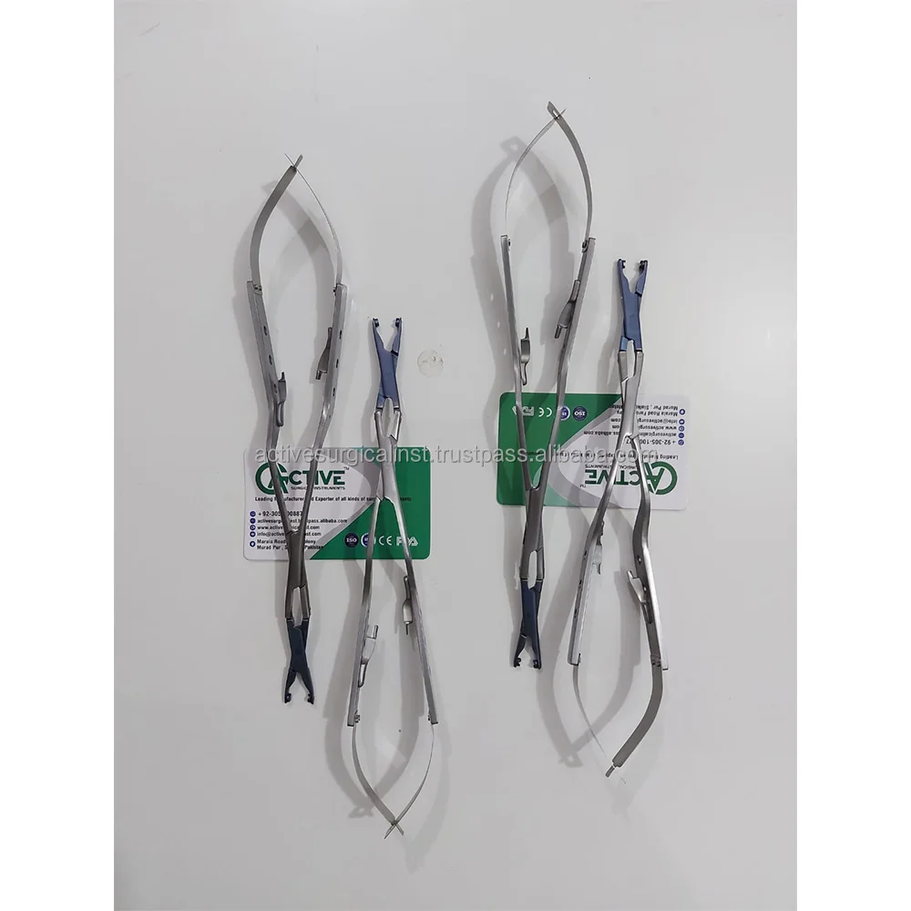 High Quality Titanium YASARGIL CLIP APPLIER FORCEPS 215 MM 22 CM Bayonet Shaped Standard Surgical Neurosurgery Instruments CE