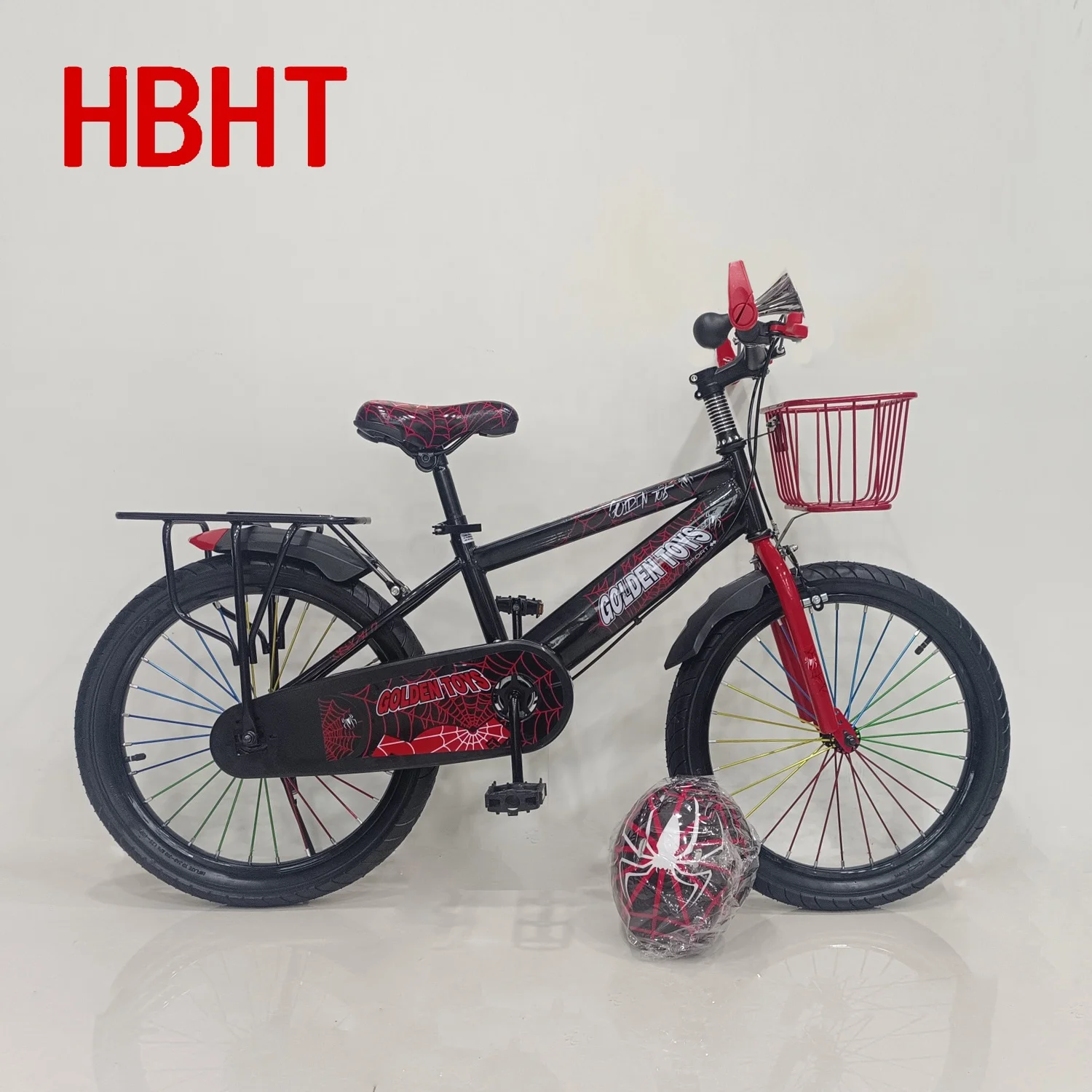 Hot sale cool popular 20 inch bike city street sport bike with basket back seat for kids 8-12 years old