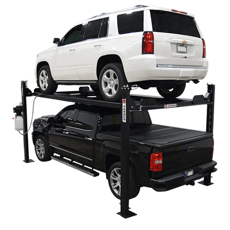Hot selling hydraulic four post car parking lift simple vertical car stacker parking system