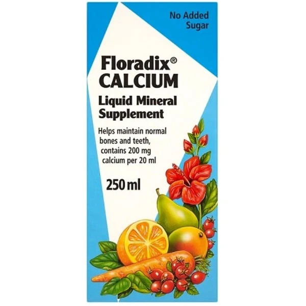 Floradix минеральная добавка кальция 250 мл жидкий состав для крепких костей и общей поддержки здоровья