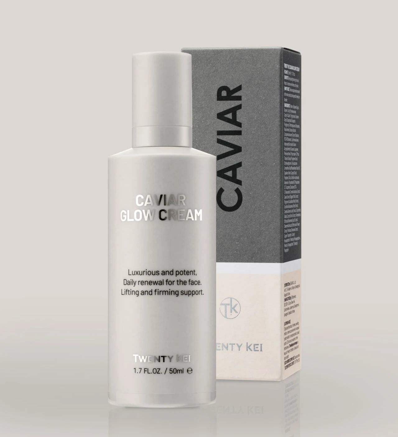 Twenty Kei Korean Caviar Glow Cream Moisturizing Face Lotion for Glowing Skin