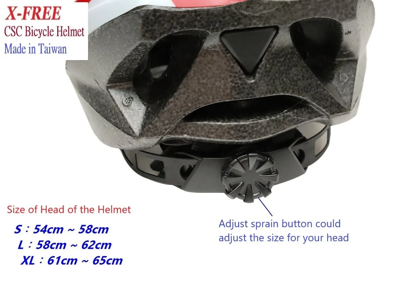 
CSC-1700 Bicycle Helmet Made in Taiwan Certify by Ministry of Economic Affairs of Taiwan C23-22~26 