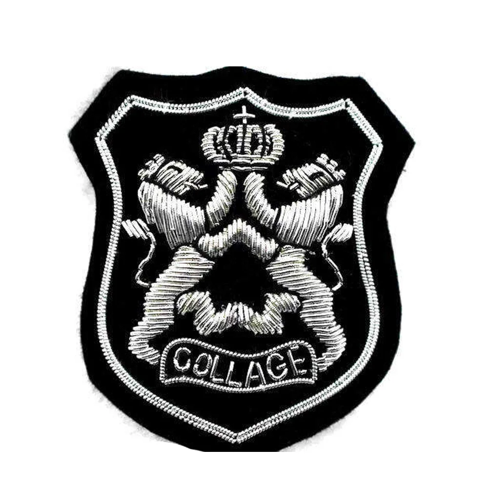 Royal Armored corps Badge Customized Bullion Wire Embroidered badges Uniform Accessories and Peak Caps