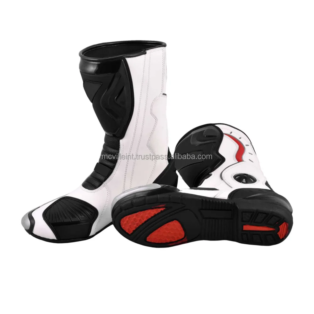 waterproof breathable leather sports motorcycle shoes Pro biker leather Motorbike motorcycle boots racing bots motor bike shoes